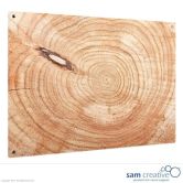 Whiteboard Glass Solid Wooden Log 60x90 cm