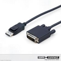Displayport to DVI-D cable, 3m, m/m