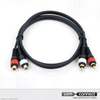 2x RCA to 2x RCA extension cable, 10m, f/m