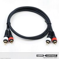 2x RCA to 2x RCA Pro Series cable, 10m, m/m