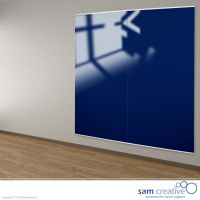 Glass Whiteboard Wall Panel 100x200 cm dark blue
