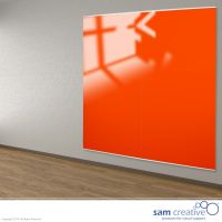 Glass Whiteboard Wall Panel 100x200 cm orange