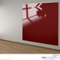 Glass Whiteboard Wall Panel 120x240 cm red
