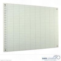 Whiteboard Glass Day Planner 0:00-24:00 60x90 cm