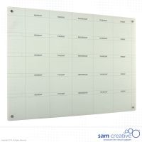 Whiteboard Glass 5-Week Mon-Fri 90x120 cm