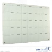 Whiteboard Glass 5-Week Mon-Sun 60x90 cm