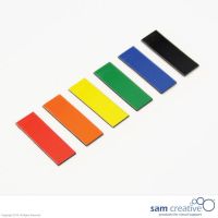 Magnetic symbol rectangle 1x3 cm mixed colour