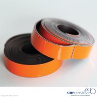 Magnetic whiteboard planning tape 10mm orange 2m