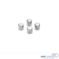 Glassboard magnet 10mm cylinder silver (set 4 pcs)